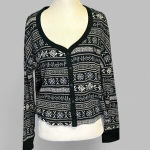 NWT Victoria’s Secret PINK Green Button-Up Cardigan Sweater Small